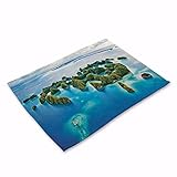 A SSHXWL Antideslizante Fácil de Limpiar Resistente al Calor Antifouling Alfombra de Comida Occidental de algodón de Moda de Dibujos Animados 2