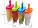 Produktbild BIANJESUS Eiscreme-Formen Silikon-6Pcs Popsicle-Formen Stellten Freies Silikon-Eis-Nicht Spill-Deckel-Reinigungs-Bürsten-Faltender Trichter-Eiscreme-Form-Behälter Ein,Orange