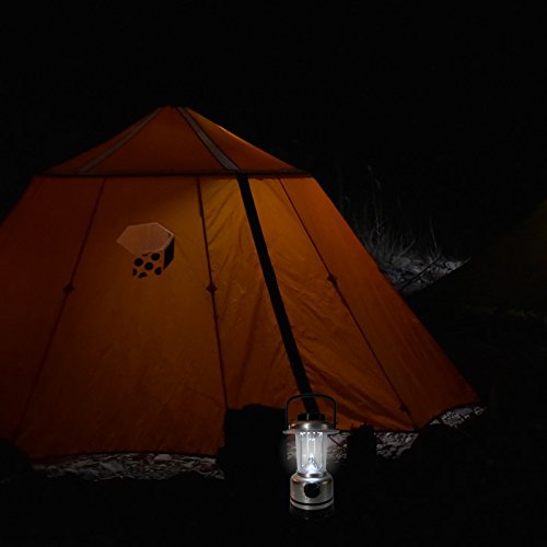 Campinglampe mit 15 LEDs – Sehr hell fürs Angeln, Jagen, Heim und Garten Leuchte mit Dimmer und Kompass von Kurtzy TM - 6