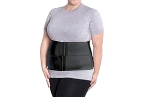 ‎TOROS GROUP MANUFACTURE TOROS GROUP MANUFACTURE Postoperative Stützbandage Rückenstützgürtel Bauchweggürtel Bauchstütze Höhe 24 cm Large Schwarz