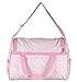 4pcs Baby Diaper Nappy Changing Bag Multi-functional Waterproof Mummy Shoulder Bag Bottle Holder Travel Backpack BC-P (pink)