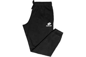 Lotto Pantalone Uomo in Cotone Felpato, Pantalone Tuta Uomo Felpato Sportivo Uomo