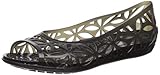 adulto Crocs Isabella Jelly II Flat W, Bailarinas con Punta Abierta para Mujer, Negro Black, 37/38 EU