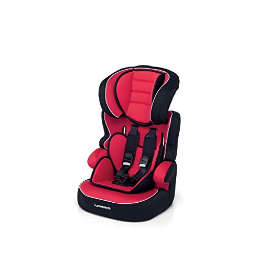 Foppapedretti Babyroad - Silla de coche grupo 1/2/3, 9-36 kg, sin Isofix, color rojo
