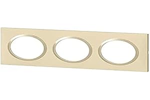Legrand - Plaque carrée dooxie 3 postes finition dune mat avec bague dune brillante (jaune)