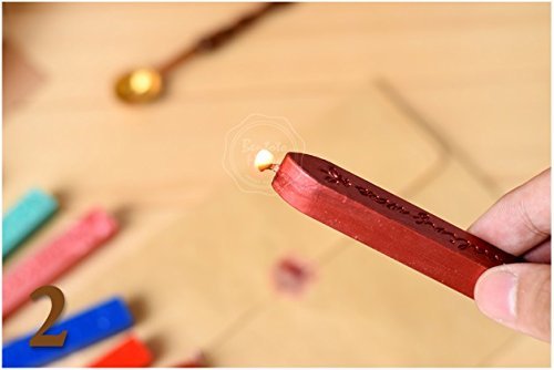 snowwer 5pcs Vino rojo manuscrito sellado sello       Barras de cera para lacrar 5  pcs