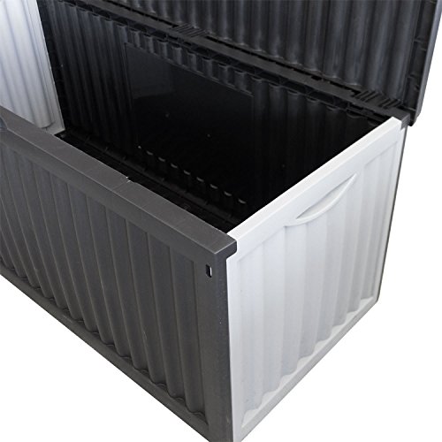 Auflagenbox Gartenbox Kunststoff / 350L / 120x52xH54cm Gartenbox Gartentruhe Kissenbox für Polsterauflagen Aufbewahrungsbox Aufbewahrungskiste Auflagentruhe Grau - 3