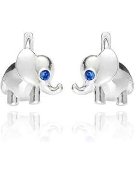 butterfly Mädchen Silber-Ohrringe Silber blau Swarovski Elements original Ente Satin-Beutel, Geschenke Set für...