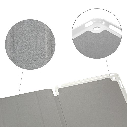 iPad Air 2 Hülle, EasyAcc Ultra Slim Cover Schutzhülle Bumper Lederhülle mit Standfunktion / Auto Sleep Wake Up Funktion für iPad Air 2 2014 Modell Number A1566/ A1567 – Weiß, Ultra Slim - 7