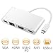 Produktbild JYDMIX USB C Hub, USB C Docking Station mit 100W USB-C Ladeanschluss, Full HD VGA, UHD 4K HDMI, Ethernet 1000 Mbps, 5Gbps USB 3.0, USB Typ C Multiport Adatper für MacBook Pro und Andere USB-C Laptops