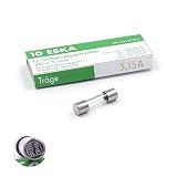 fusible 5x20mm. 0.1 a. 250v Tamaño: 5 x 20 mm 10 x Fusible Temporizado de cristal 3.15 A/250 VAC 5 x 20 mm
