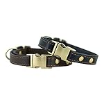 Rantow-regolabile-Durevole-confortevole-collare-di-cuoio-di-base-per-Puppy-Gatti-cani-di-piccola-taglia-collo-di-misura-adattabile-da-95-pollici-a-13-pollici-e-06-pollici-Wide-nero