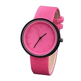 Armbanduhr Damen Ronamick Unisex Einfach Mode Anzahl Uhren Quarz Canvas Gürtel Armbanduhr Armband Armbanduhr Uhr Uhren(HOT)