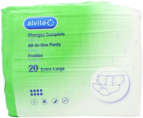 AlvitaExtra Large Night Pants: All-in-One Incontinence Solution (Pack of 20)