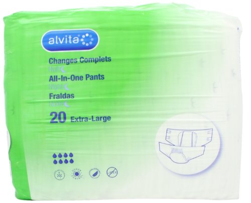AlvitaExtra Large Night Pants: All-in-One Incontinence Solution (Pack of 20)