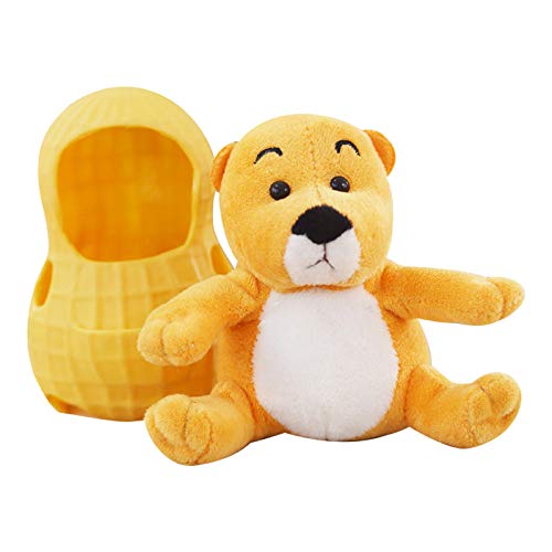 Preisvergleich Produktbild FG Niedliches Nettes der populären Kleinen Puppe, Erdnussrattenoberteilpuppe, Fotoartefakt-Bürodekoration,Gelb,12 cm