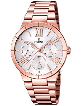 Festina Damen-Armbanduhr Analog Quarz Edelstahl F16718/1