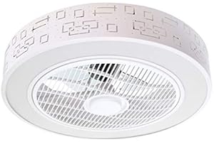ONSSI LED Onssi - Plafón Led de Techo Con Ventilador 36W 2400lm,Circular Φ550mm,Ventilador de Techo, Con Regulable y Cambiar la Temperatura de Color y Velocidad de Viento Por Control Remoto
