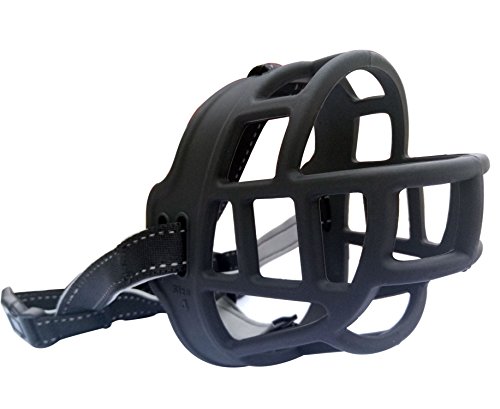 CRAZYBOY-Silicone-Basket-Dog-Muzzles-Breathable-and-Adjustable-Allows-Drinking-Panting-and-Eating