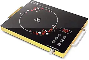 Dravizon Electric ceramic stove, 2000W Portable Single Induction Hob, Hot Plate with Timer Temperature Control, Smart Touch Sensor, All Cookware