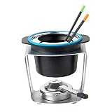 swiss raclette cheese to buy Fondue olla de aluminio fundido negro con protección contra salpicaduras y color de anillo de silicona