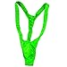 Price comparison product image TAROMAING Men's Mankini Swimsuit Thong Borat Style V Sling Stretch Sexy Underwear Suspender Bodysuit Strap Thongs Bodysuit -  Green -