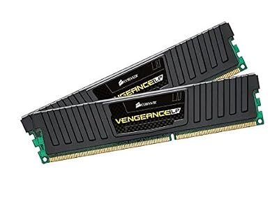 Corsair CML16GX3M2A1600C9 Vengeance LP 16GB (2x8GB) DDR3 1600 Mhz CL9 Mémoire pour ordinateur de bureau performante avec profil XMP. Noir