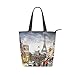Produktbild ALAZA Tote Canvas Schultertasche Eiffelturm Paris Ölgemälde Handtasche