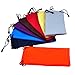 Produktbild Vococal - 10 STK Sonnenbrillen / Brillen / Rasierer Aufbewahrungstasche Tasche - Wasserdicht - Mikrofaser und PU Leder Tunnelzug Aufbewahrungstasche Tasche, Zufällige Farbe