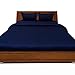 Produktbild Dreamz Bedding Premium Qualität 250 Fadenzahl 100% Baumwolle 5-teilig Bettwäsche-Set mit Spannbetttuch, UK Super King, Marineblau SSD