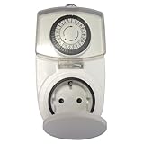 Tamaño: 12 x 7.5 x 8.7 cm Filmer 20863 - Enchufe con temporizador para exteriores