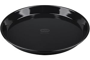 DR. OETKER Dr.Oetker 1500 Plat à four rond pour tartes et pizzas, plat de cuisson au four, plat à pizza, Acier émaillé, 32 x 3 cm