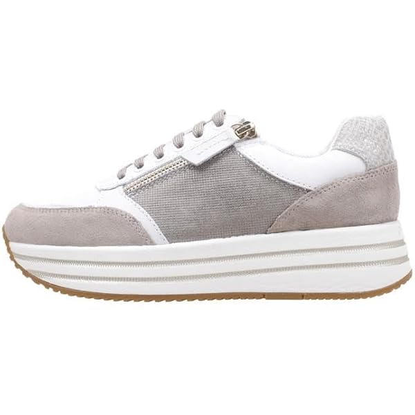 Geox Sneaker dames D Kency,White Peach,41 EU
