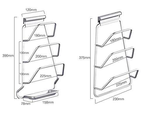 Global- Freies Stanzen Hochwertiges Aluminium Topf Abdeckung Regal, Küche Regal Wand Anhänger Küchengeschirr Lagerregal, mit Wasserbehälter ( Farbe : #2 )