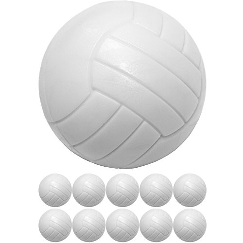 Maxstore Pelotas de futbolín 10 Unidades de ABS, Color: Blanco, Rígida y rápido, diámetro 36 mm, Pelotas de futbolín futbolín Ball