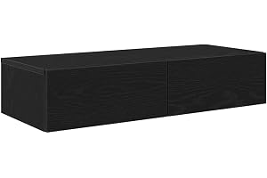 vidaXL Vägghylla med lådor svart 80x33x17 cm konstruerat trä