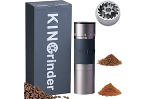 Macinacaffè manuale K 6 di KINGrinder con macine coniche in acciaio inossidabile, Perfetto per il caffè filtrato, Macinatore a tutto tondo