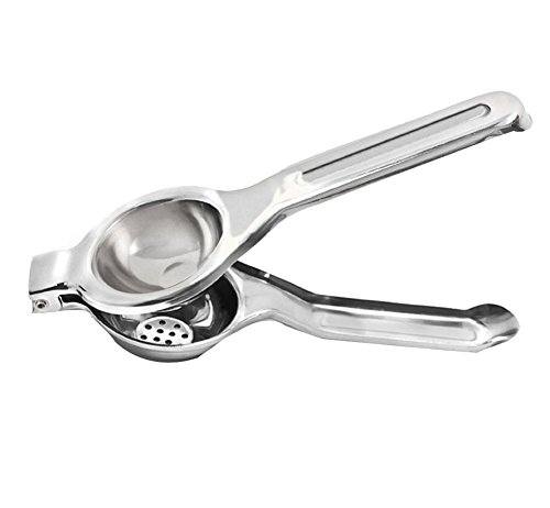 Professionelle Edelstahl-Zitronenpresse Handzitruspresse Citrus Juice Press Silber (Small)