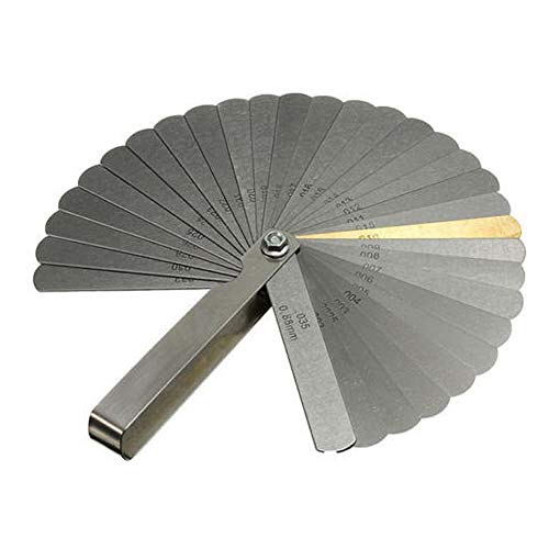 Preisvergleich Produktbild DEBBD 32 Klingen Fühlerlehre Entfernungsmesser Fühlerhahn Lehre Fühlerfülllehre Zündkerzenlücke SAE Messwerkzeug