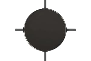 creative cables Kit rosetón cilíndrico de Metal 4 Agujeros Laterales (Caja de conexión) - Negro Perla