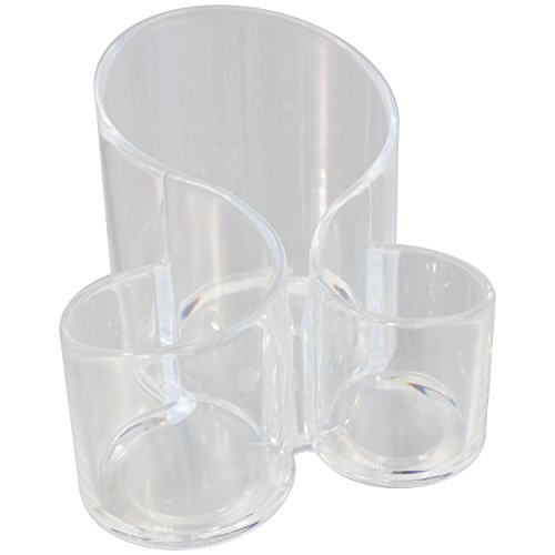 Oxid7® Organizer für Kosmetik Acryl | Aufbewahrungsbox für Make Up und Schmuck | Schmuckkästchen | Schubladenbox Schminke – 14x14x12cm – 3 Fächer - 3