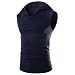 Produktbild Herren Sommer Mode Mit Kapuze Pullover Amlaiworld Tank Herren Ärmellos T-Shirt (Navy, XXL)