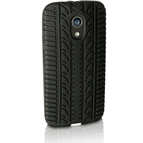 igadgitz U3430  Neum  tico Silicona Gel Goma Funda Carcasa y Protector Pantalla  Negro