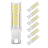 G9 LED Ampoule, 7W (équivalent ampoule halogène 60W), non-gradable, angle de faisceau de 360 degrés, blanc lumière du jour 6000K, ampoules à économie d'énergie, 6 paquets
