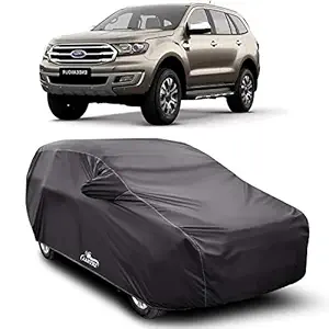 VIRMANG - Water Resistant - dust Proof - car Body Cover for Compatible with Ford Endeavour car Cover - Water Resistant UV Proof - car Body Cover (Grey with Mirror)