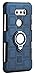 Produktbild CHENXI LG V30 Hülle, 2 in 1 Schutzhülle mit 360 Rotating Finger Griff Ständer Schale Case Magnetische Car Mount Stoßfest Doppelschutz Handyhülle Cover für LG V30 6.0" -Navy