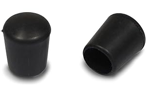 ajile Embout Rond Caoutchouc Noir de Protection Finition pour Tube de Diamètre EXTÉRIEUR 16 mm - Sachet de 16 pièces - EVT116x16