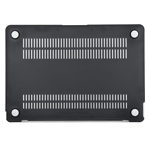 MOSISO Ultra Slim Plastik Hartschale Schutzhülle Hülle Snap Case für Neu MacBook Pro 12 Zoll mit Retina Display A1534, Schwarz - 7