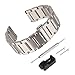 Produktbild BEWISH 24mm Uhrenarmbänder Edelstahl Ersatzband Solide Metall Schnellwechselbügel Uhrarmband Edelstahlschliesse Uhr Band Schnalle Wechselarmband Uhr Armband Smart Watch Wrist Strap Band Replacement