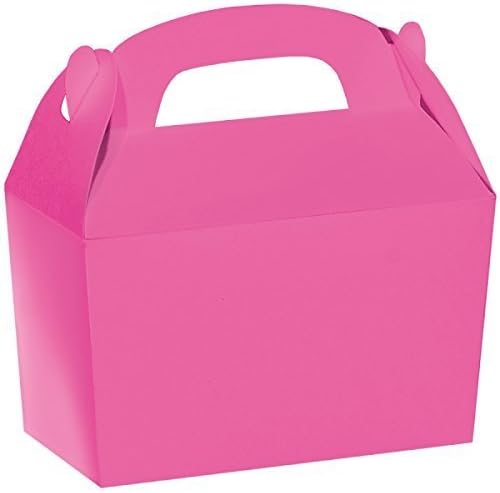 Candy Buffet Bright Pink Party Gable Box x 6
